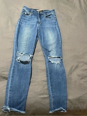 Joe's Jeans Blue Distressed Skinny Jeans